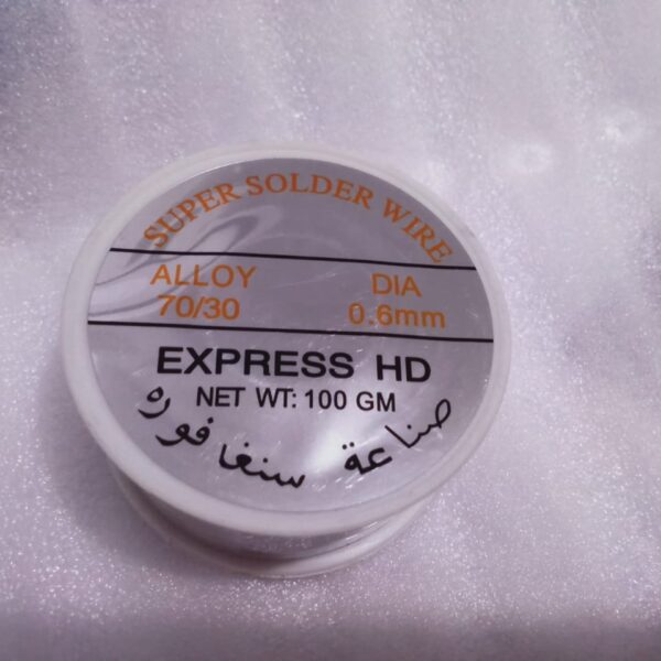 بكرة قصدير 100 جرام 0.6mm سلك لحام 0.6 mm Sn60/Pb40 100 g | انصهار ثابت 183 °C للحام نظيف - الصورة 1