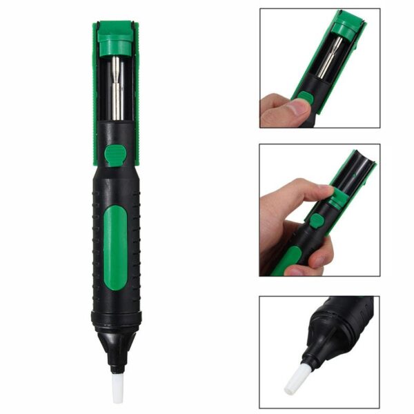 شفاط قصدير اسود 366-D شفط قصدير يدوية للأعمال الدقيقة | مضخة شفط قصدير يدوية أعمال دقيقة زنبرك عكسي قوي تفريغ قصدير كامل شفاط قصدير يدوي - الصورة 1